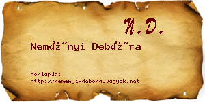 Neményi Debóra névjegykártya